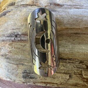Sterling Silver Ring Stars Crescent moon 4.16g Size 7
